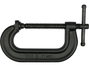 Ścisk stolarski YATO śrubowy typu c kuty 100mm rozstaw szczęk YT-6422