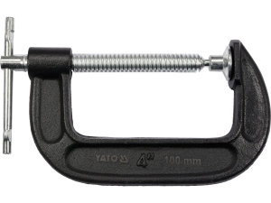 Ścisk śrubowy typ C YATO 100x100mm stolarski z żeliwa ciągliwego YT-64253