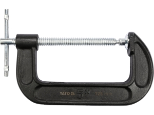 Ścisk śrubowy typ C YATO 125mm 5 cali stolarski z żeliwa ciągliwego YT-64254