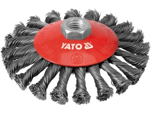 Szczotka tarczowa YATO splatana 125mm gwint M14 INOX nierdzewny YT-4764