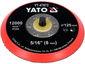 Talerz polerski YATO 125mm z rzepem na gwint 5 16 cala do polerki YT-47872