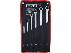 Zestaw kluczy oczkowych YATO długie z grzechotką 6 szt.uk 8-19mm YT-50385