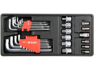 Wkład do szuflady YATO zestaw 31 szt. nasadki TORX klucze HEX YT-55451