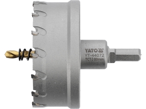 Otwornica do metalu tct YATO grd 80mm do stali nierdzewnej i tworzyw YT-44072