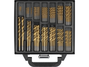 Zestaw wierteł do metalu YATO 99 szt. 1 do 10mm HSS tytanowe din 338 YT-44591
