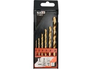 Zestaw wierteł do metalu YATO HSS tin 6 szt. szlifowane 2-8mm YT-44673