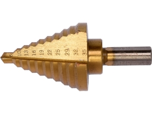 Wiertło stopniowe YATO HSS do metalu 4-35mm stożkowe do blachy 75mm YT-44739