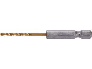 Wiertło do metalu HSS tin YATO 2x72mm z uchwytem sześciokątnym YT-44751