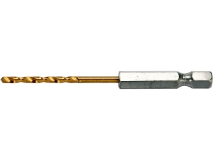 Wiertło do metalu YATO 2.5mm HSS tin z uchwytem sześciokątnym HEX YT-44752