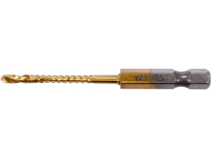 Wiertło frezujące YATO do metalu 3.0mm HSS tin mocowanie sześciokątne YT-44820