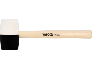 Młotek gumowy YATO 780g czarno-biały trzonek drewniany do glazury YT-4604