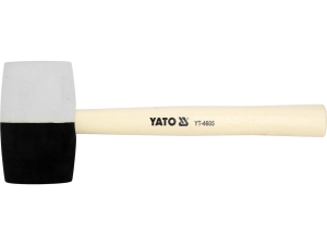 Młotek gumowy YATO 980g biało czarny drewniany trzonek do montażu YT-4605