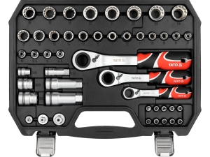 Zestaw nasadek przelotowych SPLINE 1/4", 3/8" 1/2" 47 elementów YATO YT-38651
