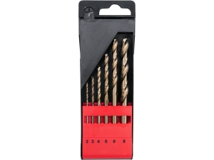 Zestaw wierteł do metalu YATO HSS kobaltowe 6 szt. 2-8mm do stali YT-41602