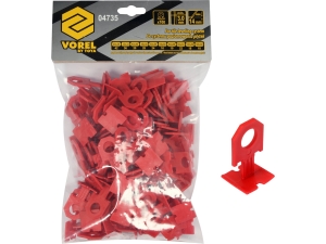 Klipsy do poziomowania płytek VOREL zrywalne 100 szt.uk fuga 3mm 04735