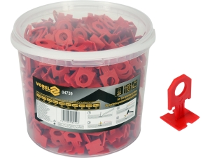 Klipsy do poziomowania płytek VOREL 400 szt. 3mm w wiaderku zrywalne 04739