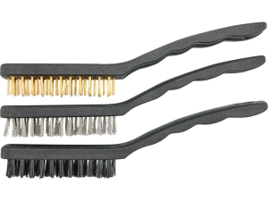 Zestaw szczotek drucianych VOREL 3 szt. stal mosiądz nylon 230mm 06964