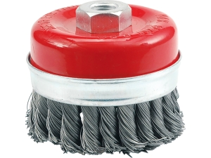 Szczotka czołowa VOREL 65mm drut splatany do oczyszczania metalu stali 06974