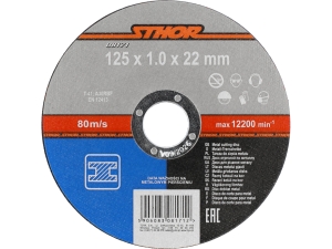 Tarcza tnąca do metalu STHOR 125x1mm otwór 22.2mm płaska do stali 08171