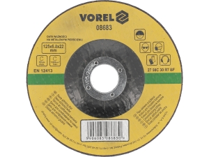 Tarcza szlifierska do kamienia VOREL 125x22.2mm wypukła ścierna 08683