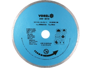 Tarcza diamentowa VOREL 180mm do cięcia płytek ceramicznych na mokro 08734