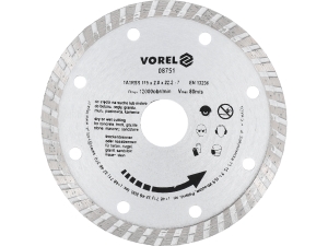 Tarcza diamentowa turbo VOREL 115mm do betonu kamienia gresu ceramiki 08751