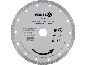 Tarcza diamentowa turbo VOREL 180mm do betonu kamienia materiałów 08754
