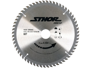 Piła tarczowa STHOR do drewna tnąca 210x30mm widiowa 60 zębów grd 08832