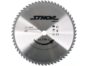 Piła tarczowa do drewna STHOR 400x30mm 60 zębów widiowa tnąca seria grd 08851
