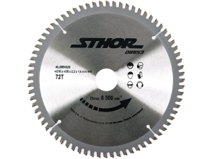 Piła tarczowa do aluminium STHOR 210x30mm 72 zęby do drewna i metali 08853