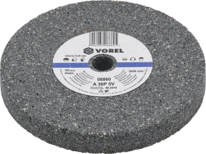 Tarcza ścierna do metalu VOREL stołowa gruboziarnista 125x17x15mm 08860