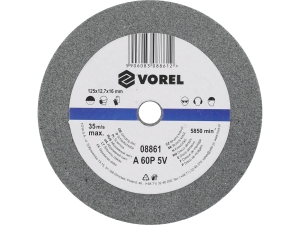 Tarcza ścierna do metalu VOREL 125x12.7mm do szlifierki drobnoziarni 08861