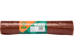 Worki na bioodpady FLO ogrodowe 120L 10 szt. brązowe perforowane ldpe 09483