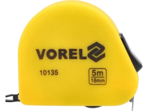 Miara zwijana VOREL soft 5m x 16mm taśma stalowa z dwoma klawiszami 10135