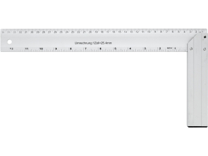 Kątownik aluminiowy VOREL 350mm stolarski z podziałką metryczną 18362