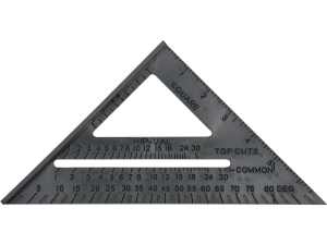 Kątownik ciesielski VOREL 180mm ze stopką do trasowania krokwi 18530