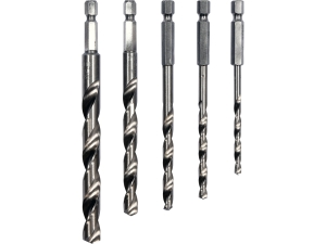 Zestaw wierteł do metalu STHOR HSS 5 szt. 4-10mm uchwyt sześciokątny HEX 21650