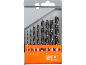 Wiertła do drewna komplet zestaw 8 szt. 3-10mm wiertło STHOR stolarskie 22381