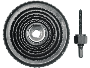 Zestaw otwornic do drewna YATO 9 szt.uk 38-127mm do płyt g-k i PCV VOREL 22572