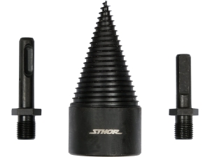 Zestaw wierteł do rozłupywania drewna STHOR 3 szt. 45mm stożkowe 22591
