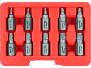 Zestaw wykrętaków do śrub VOREL 10 szt. HEX TORX SPLINE sześciokątny 24007