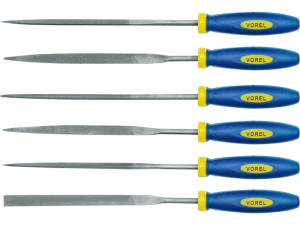 Zestaw pilników do metalu VOREL iglaki 160mm 6 szt. różne profile 25352