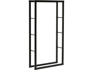 Stojak na drewno VOREL kominkowe 80x25x150cm metalowy czarny opałowe 33316