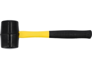 Młotek gumowy VOREL 1kg 66mm obuch czarna guma trzonek z włókna 33905
