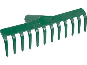 Grabie metalowe ogrodowe FLO 12 zębów 270mm stalowe bez trzonka do liści 35750