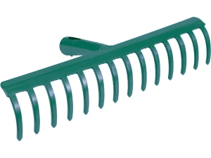 Grabie metalowe ogrodowe FLO 14 zębów 340mm stalowe bez trzonka do liści 35751