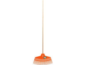 Grabie wachlarzowe do liści FLO plastikowe 23 zęby z trzonkiem 145cm 35785