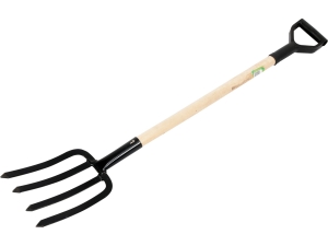 Widły ogrodowe FLO 4-zęby 122cm stalowe do kopania drewniany trzonek 35865
