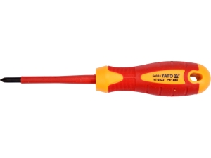 Wkrętak krzyżowy YATO ph1x80mm izolowany magnetyczny philips śrubokręt YT-2822