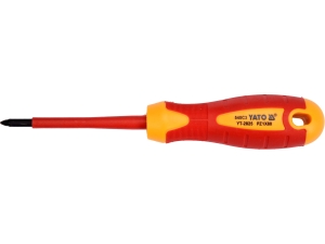 Wkrętak śrubokręt izolowany YATO krzyżakowy pz1x80mm 1000V elektryka YT-2825